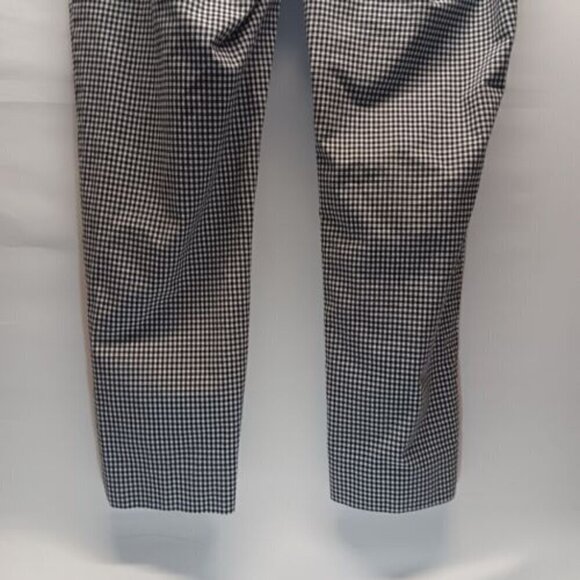 Talbots Ladies Pants Size 12 Chatham Ankle Black & White Gingham Print Side Zip - Picture 7 of 10
